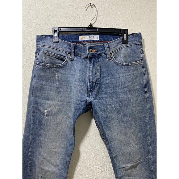Lee Modern Series Slim Fit Tapered Leg Jeans Mens 32x30 Blue - Picture 3 of 13